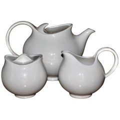 Eva Zeisel HallCraft Juego de té blanco clásico