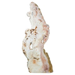 Grande plaque d'améthyste rose de 19 pouces, autoportante avec Druzy d'améthyste rose