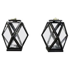 Vintage Pair of Geometric Lanterns