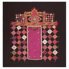 Rare and Collectible Antique Uzbekistani Horse Cover Textile 7' x 7'5"