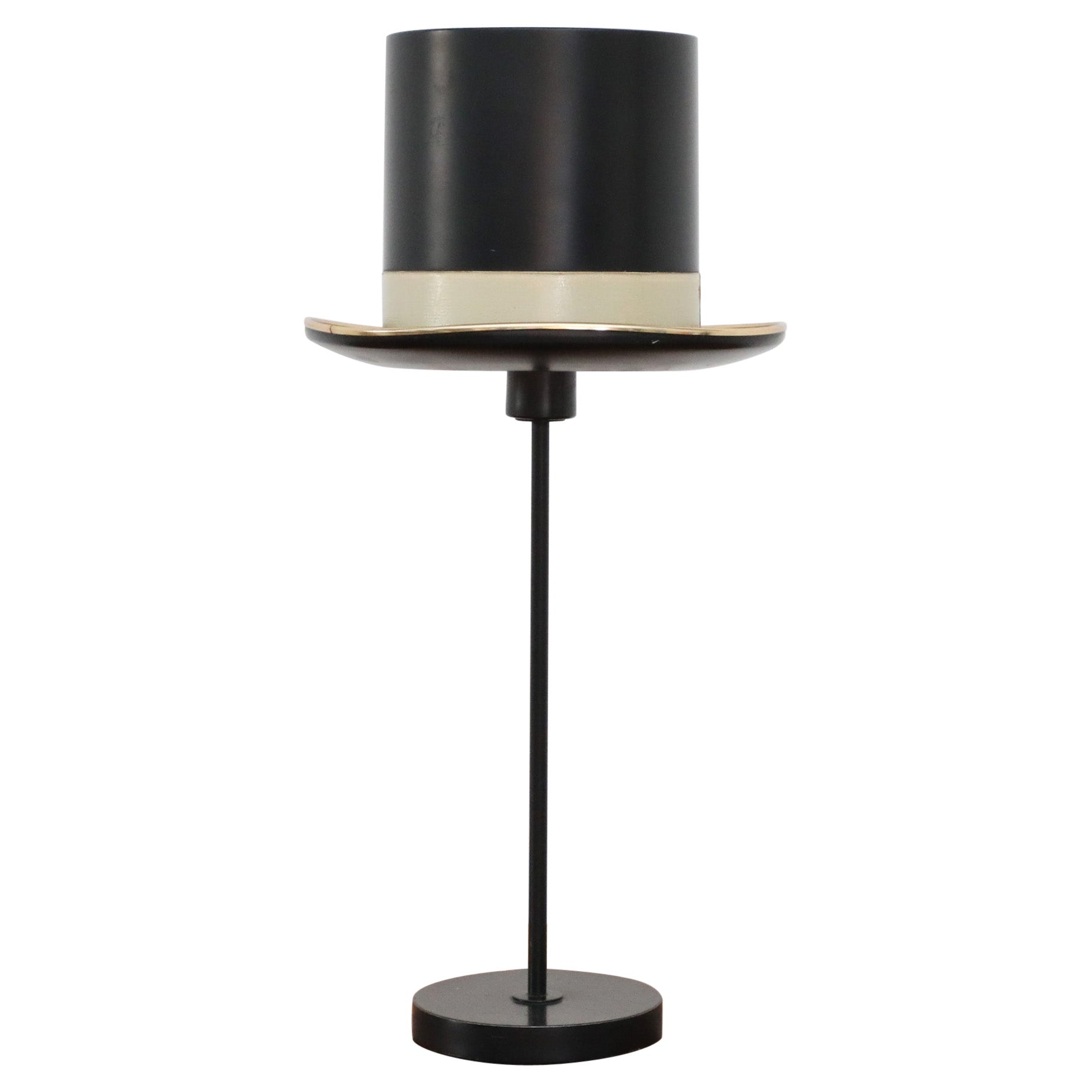 Lampada a cappello di metà secolo di Hans-Agne Jakobsson per Markaryd in nero in vendita