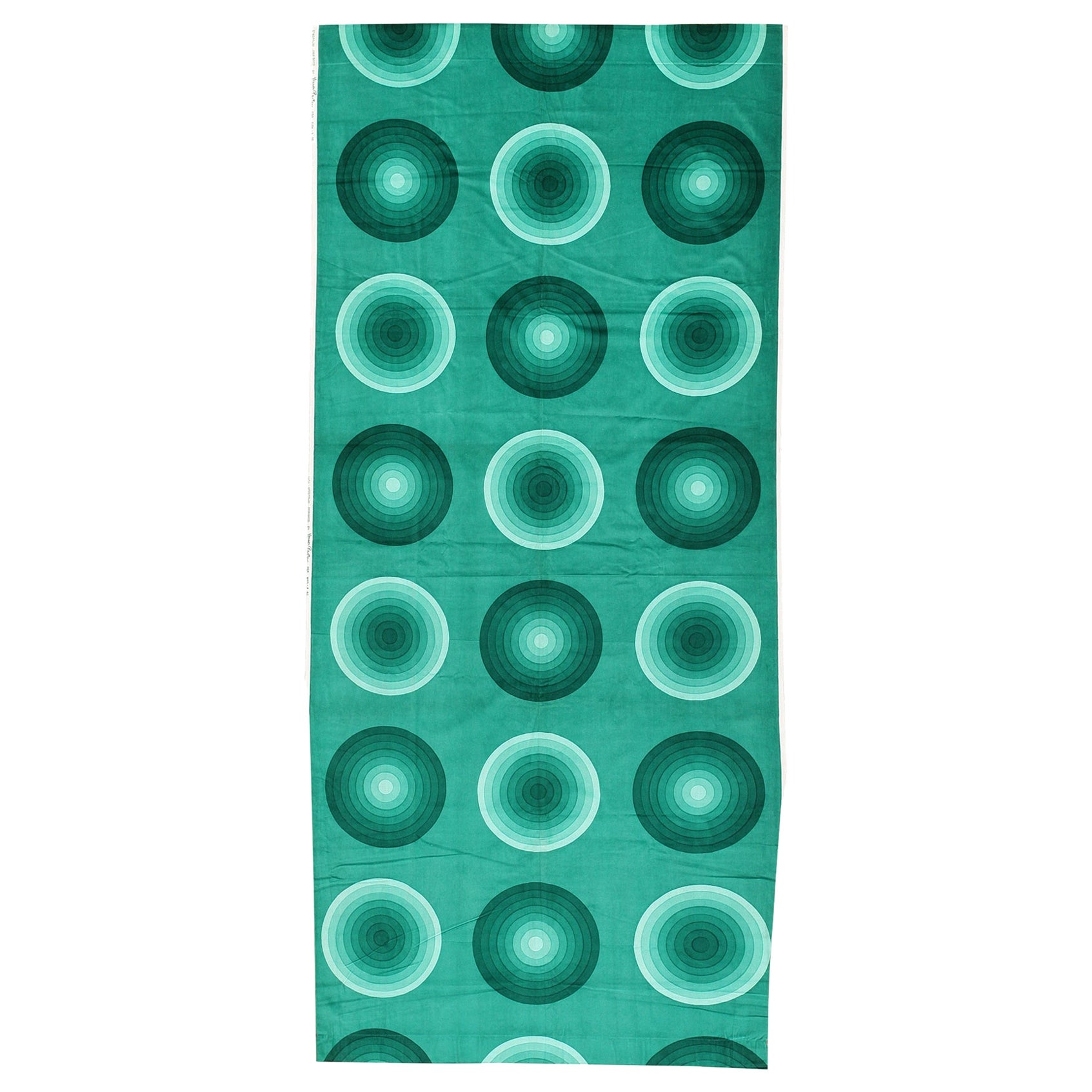 Vintage Mid Century Modern Scandinavian Verner Panton Kreis Textile 3'11" x 8'9"