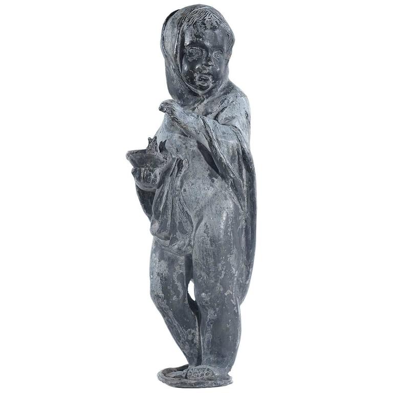 1800s Lead Garden Statue For Sale at 1stdibs