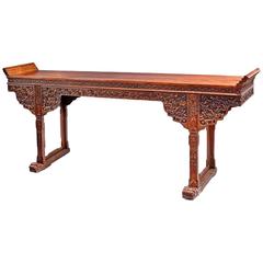 Impressive Large Chinese Huanghuali Altar Table