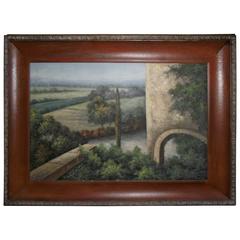 Oil Painting Landscape with Stone Arch