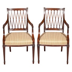 Pair of 19th Century Open Armchairs