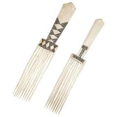Late 19th Century Pair of Tribal Zulu Combs 11
