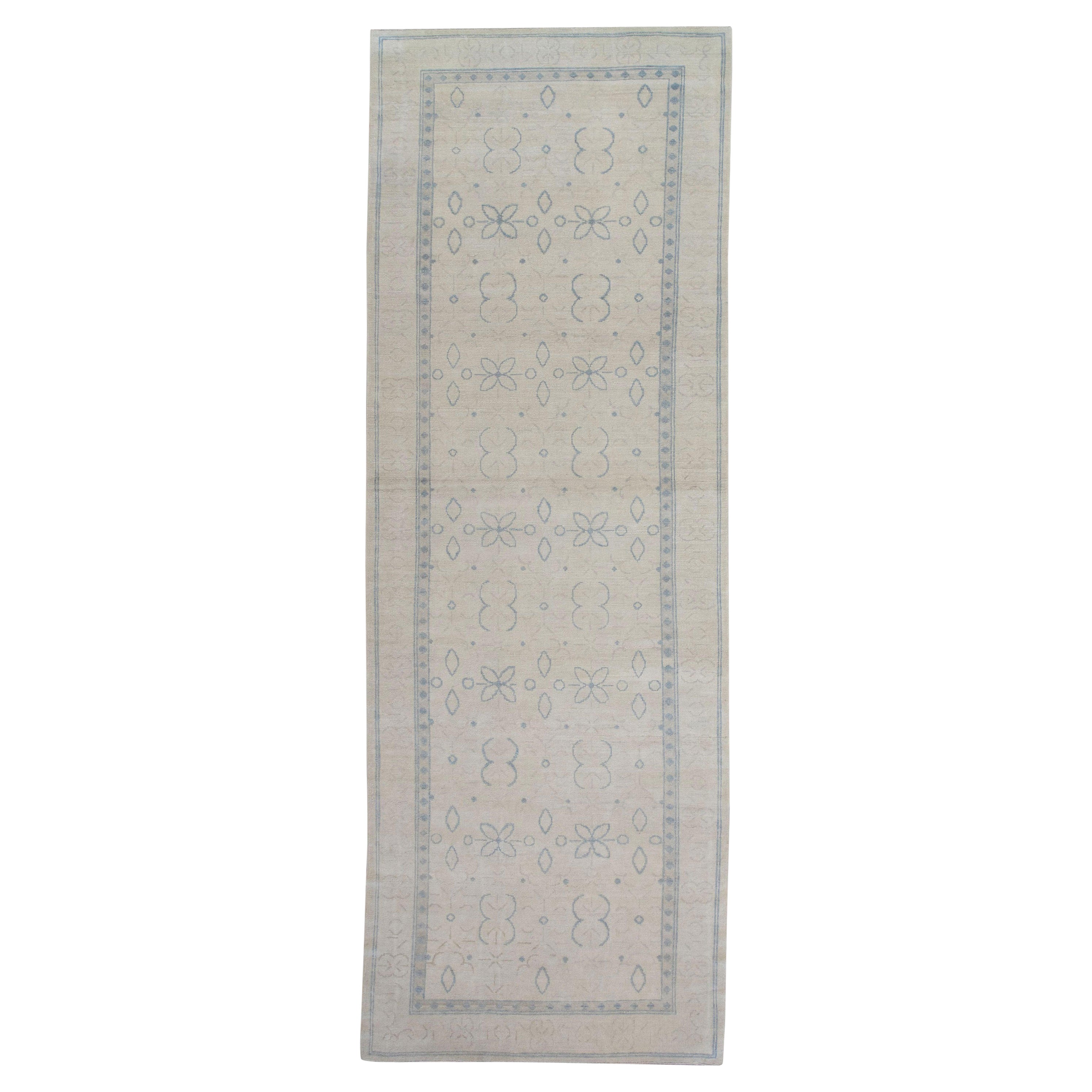 Alfombra Oushak Oriental Anudada a Mano Turca Oushak 5'6" x 15'5" #5761 en venta