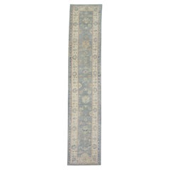 Oushak Rug Oriental Hand Knotted Turkish Oushak 3'2" x 15'3" #5412