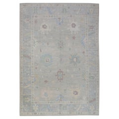 Oushak Rug Oriental Hand Knotted Turkish Oushak 9' x 12'8" #5243