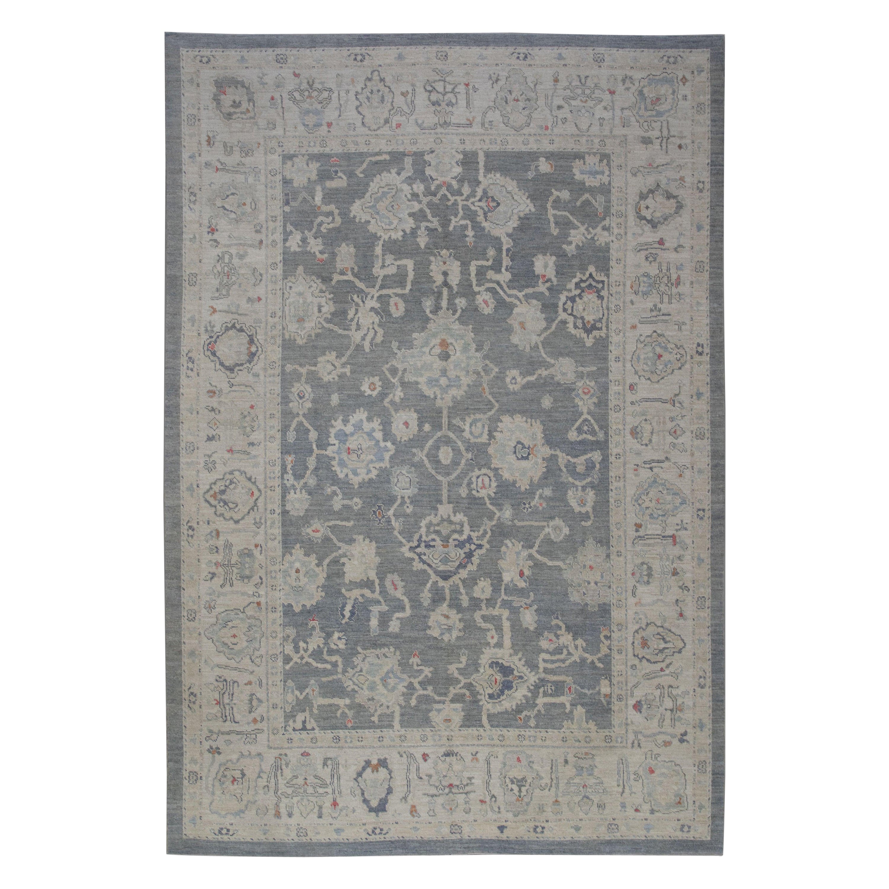 Oushak Rug Oriental Hand Knotted Turkish Oushak 9'2" x 13' #5364