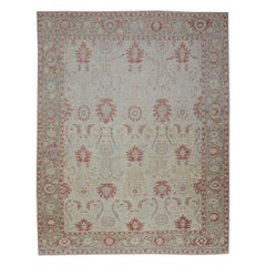Oushak Rug Oriental Hand Knotted Turkish Antique Look Oushak 9'7" x 12'1" #6031
