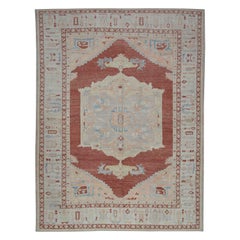 Oushak-Teppich Orientalischer handgeknüpfter türkischer Oushak 9'2" x 12' #5028, Oushak