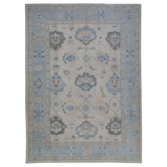 Oushak Rug Oriental Hand Knotted Turkish Oushak 9'9" x 13'1" #5326