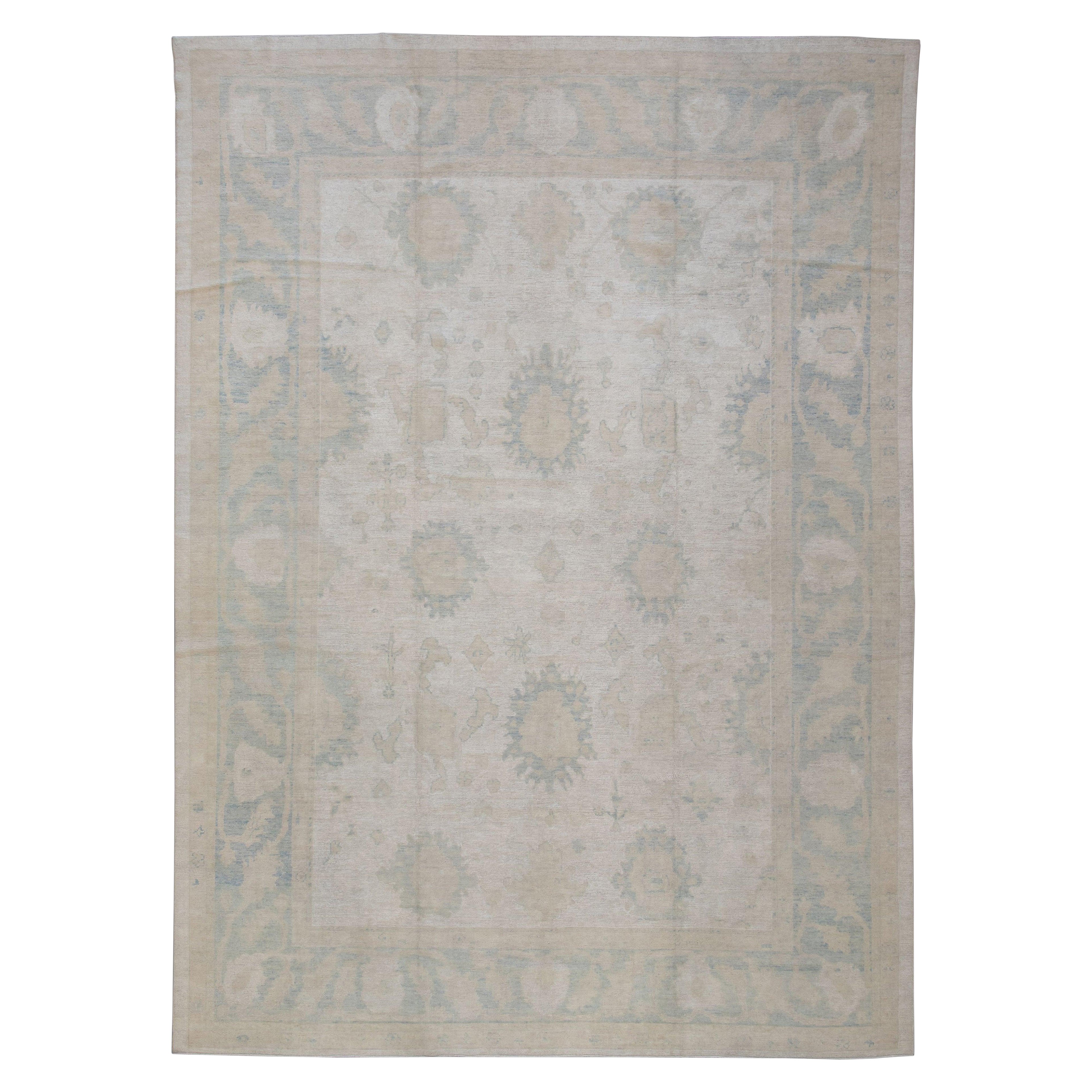 Oushak Rug Oriental Hand Knotted Turkish Oushak 10'11" x 14'7" #5236