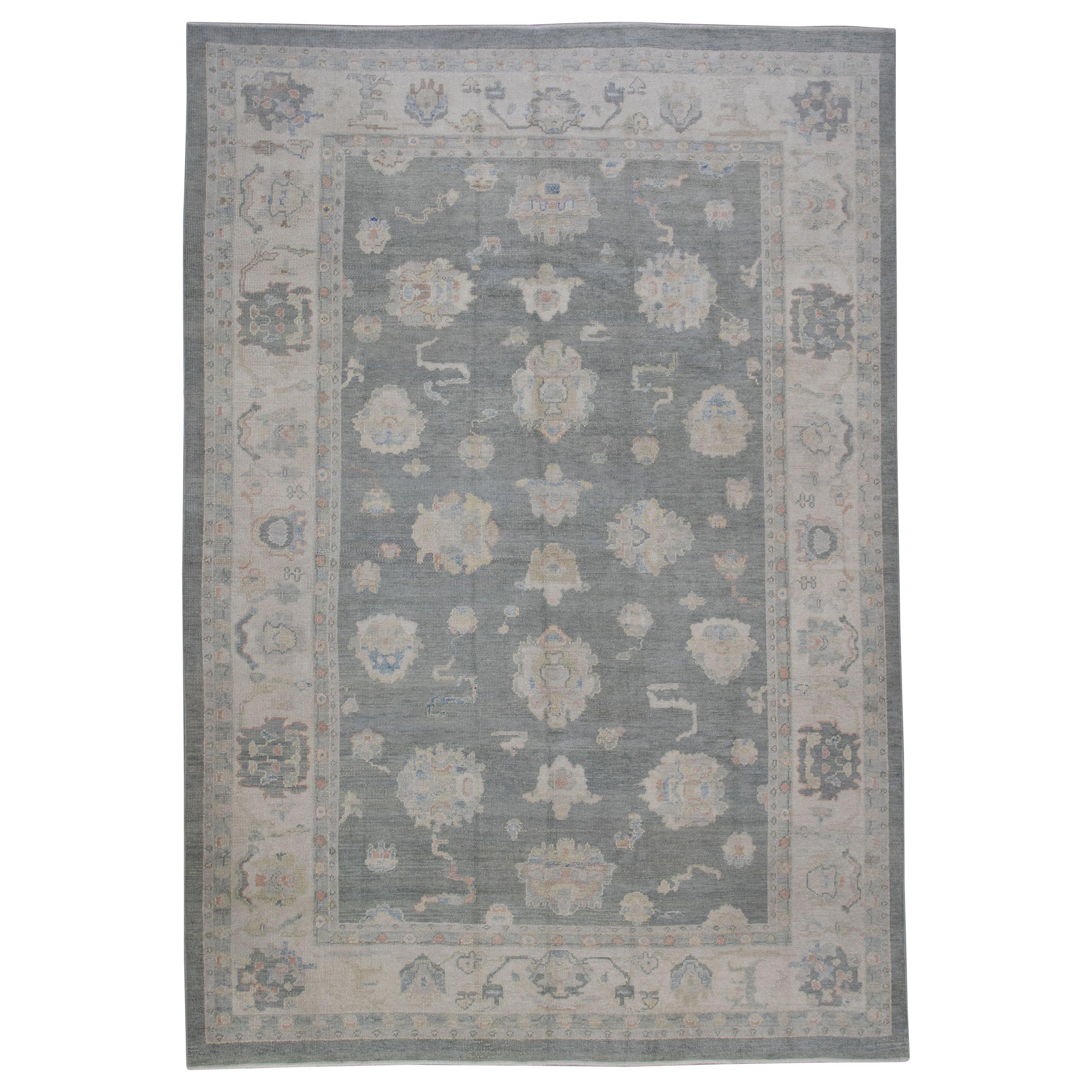 Oushak-Teppich Orientalischer handgeknüpfter türkischer Oushak 8'11" x 12' #5482