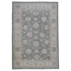Alfombra Oushak Oriental Anudada a Mano Turca Oushak 8'11" x 12' #5482
