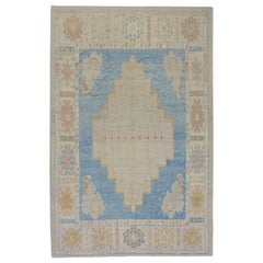 Oushak Rug Oriental Hand Knotted Turkish Oushak 6'2" x 9'1" #5126