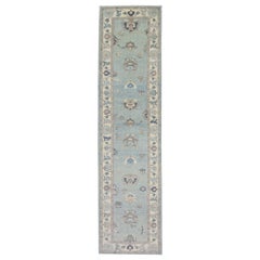 Oushak Rug Oriental Hand Knotted Turkish Oushak 3'2" x 12'6" #5744