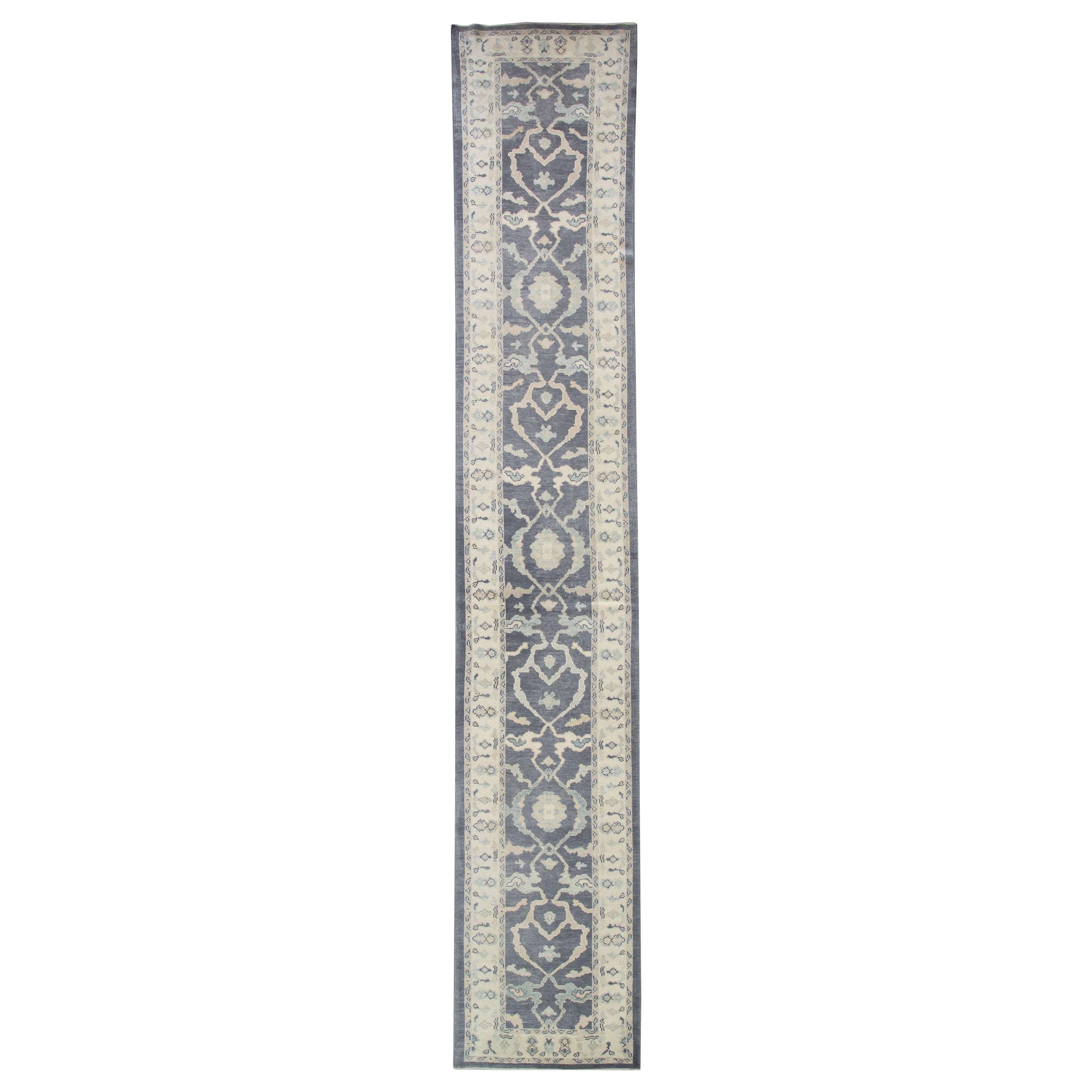 Oushak-Teppich Orientalischer handgeknüpfter türkischer Oushak 3'1" x 17'6" #4762