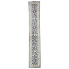 Alfombra Oushak Oriental Anudada a Mano Turca Oushak 3'1" x 17'6" #4762