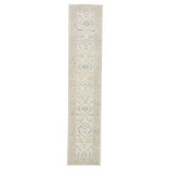 Tappeto Oushak Orientale annodato a mano Turco Oushak 3'1" x 14'3" #4763