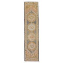 Oushak Rug Oriental Hand Knotted Turkish Oushak 3' x 11'11" #5984