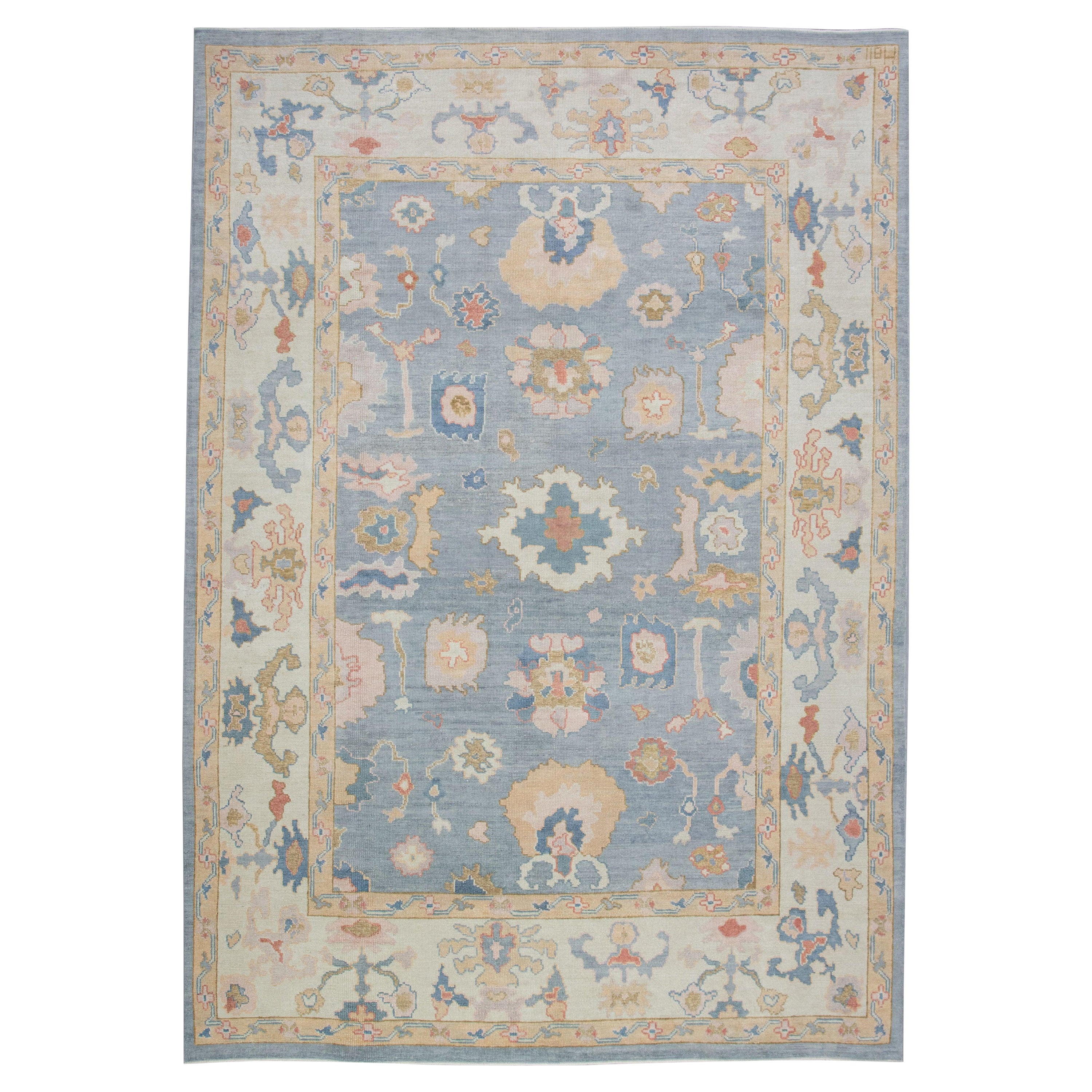 Oushak-Teppich Orientalischer handgeknüpfter türkischer Oushak 8'11" x 12'4" #4269