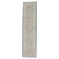 Oushak Rug Oriental Hand Knotted Turkish Oushak 3' x 11'8" #5926