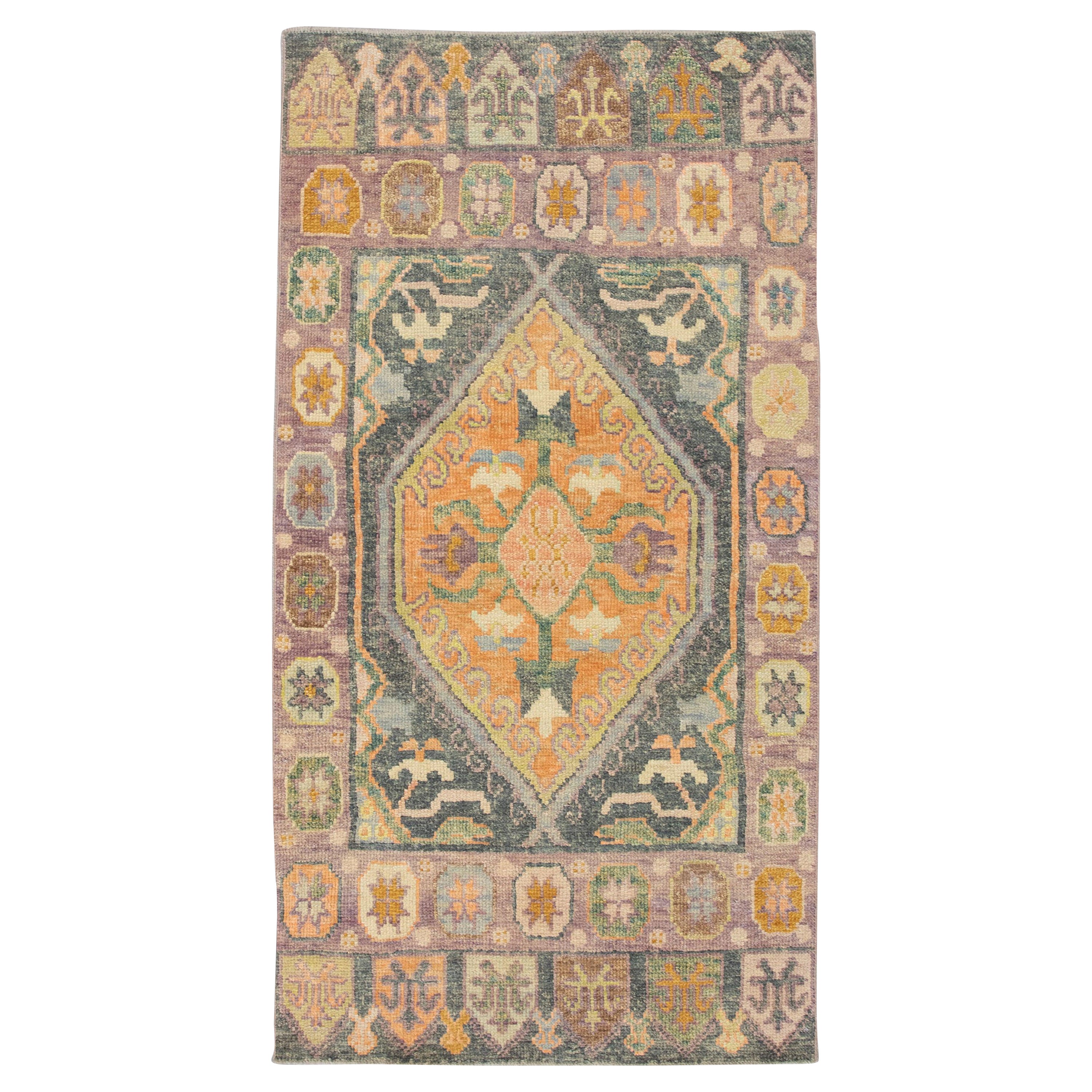 Oushak Rug Oriental Hand Knotted Turkish Oushak 2'10" x 5'5" #4162