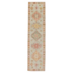 Tappeto Oushak Orientale annodato a mano Turco Oushak 3' x 11'4" #4208