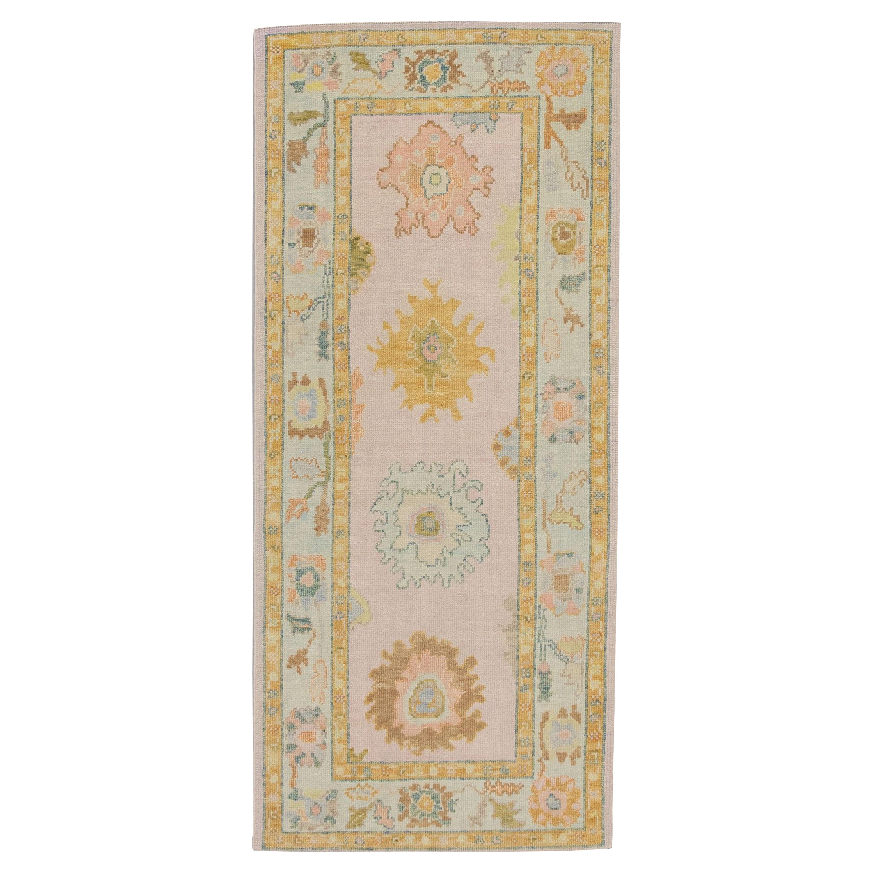 Oushak Rug Oriental Hand Knotted Turkish Oushak 3'1" x 6'8" #4076
