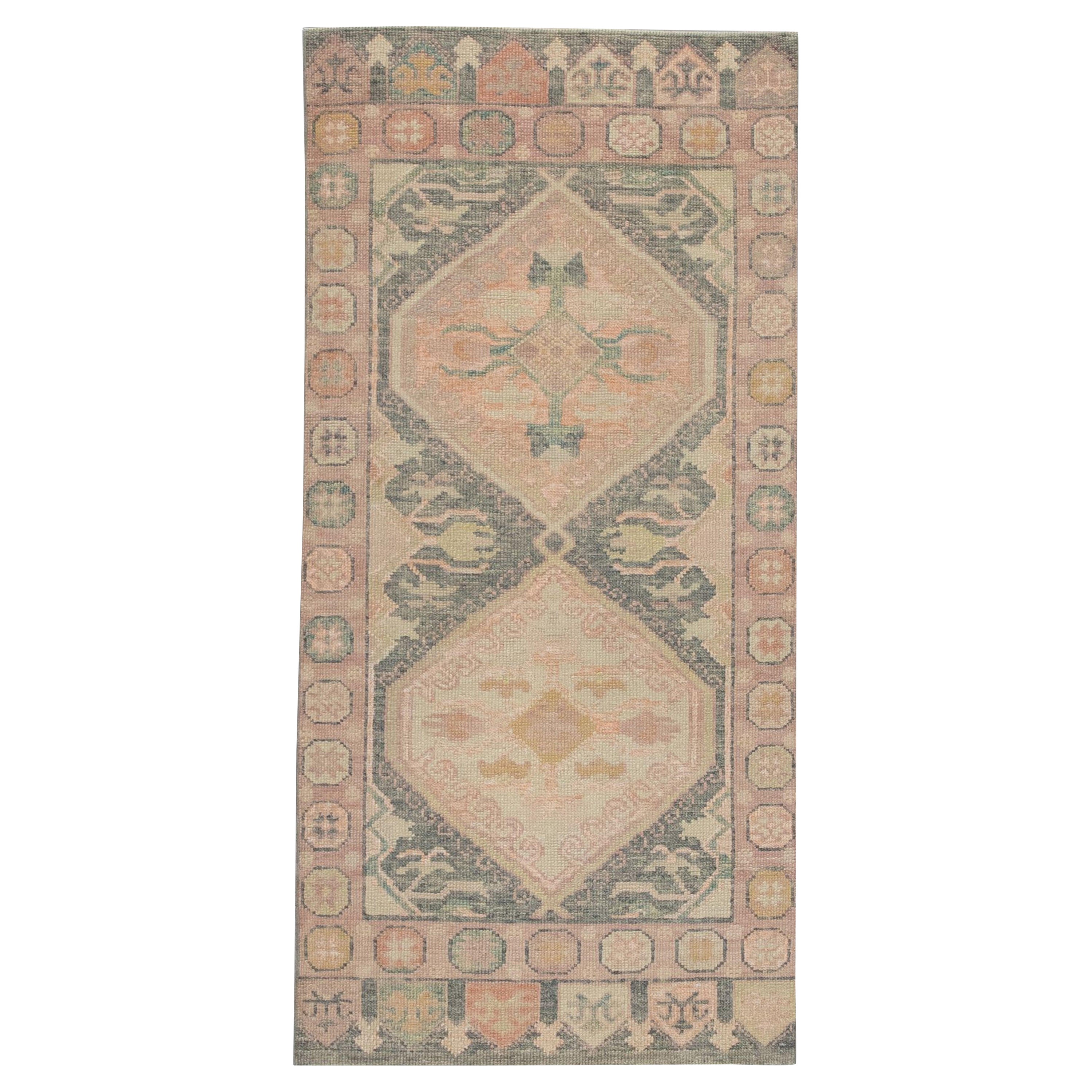 Oushak Rug Oriental Hand Knotted Turkish Oushak 3' x 6' #4420 For Sale