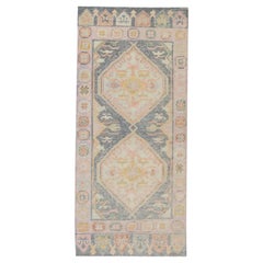 Oushak Rug Oriental Hand Knotted Turkish Oushak 3' x 6"7" #4421