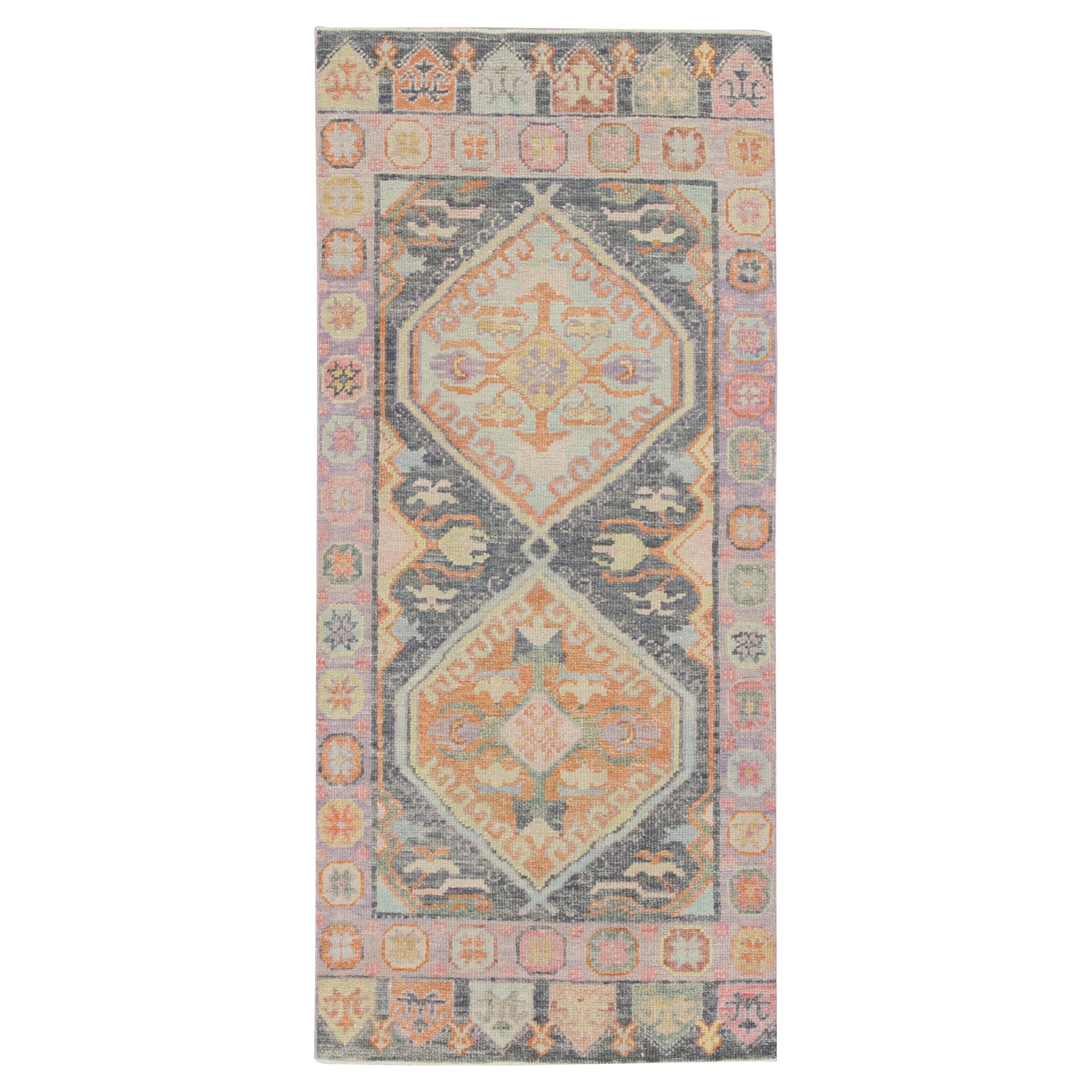 Oushak-Teppich Orientalischer handgeknüpfter türkischer Oushak 2'11" x 6'5" #4139