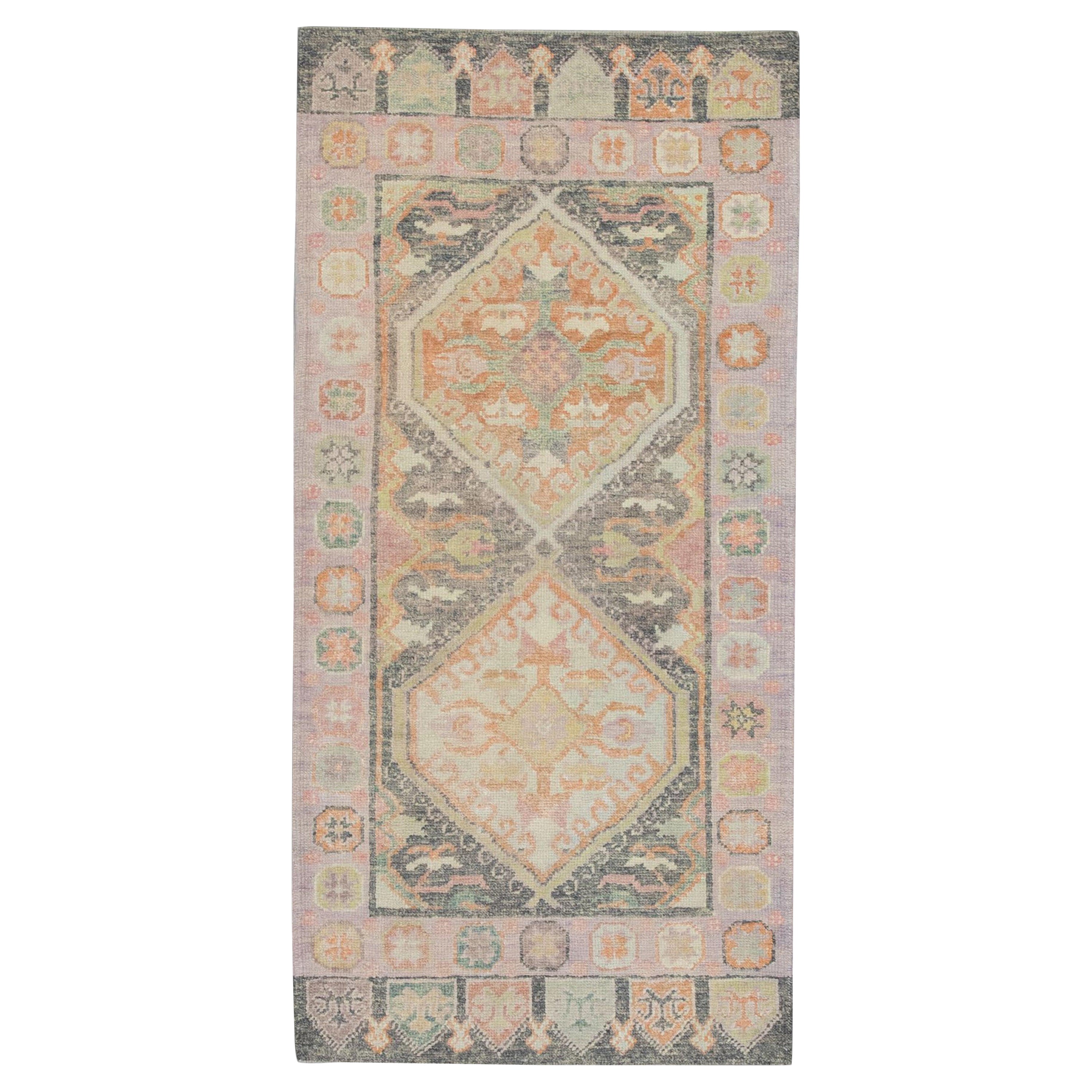 Oushak Rug Oriental Hand Knotted Turkish Oushak 3'1" x 6'1" #4450