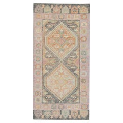 Alfombra Oushak Oriental Anudada a Mano Turca Oushak 3'1" x 6'1" #4450