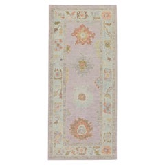 Tappeto Oushak Orientale annodato a mano Turco Oushak 3'3" x 7'1" #4416