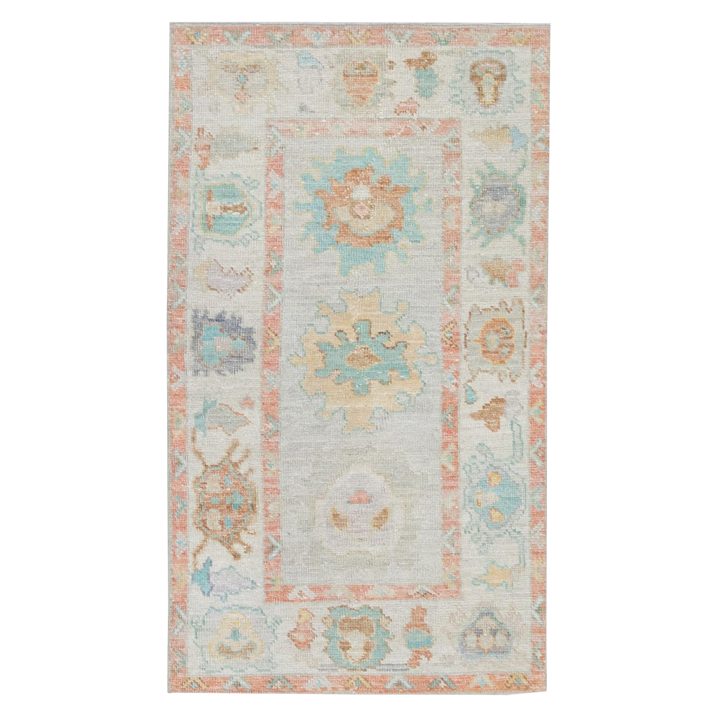 Oushak Rug Oriental Hand Knotted Turkish Oushak 2'10" x 5'1" #4426