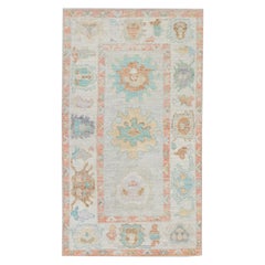 Oushak Rug Oriental Hand Knotted Turkish Oushak 2'10" x 5'1" #4426