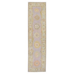 Oushak Rug Oriental Hand Knotted Turkish Oushak 3' x 11'7" #4430