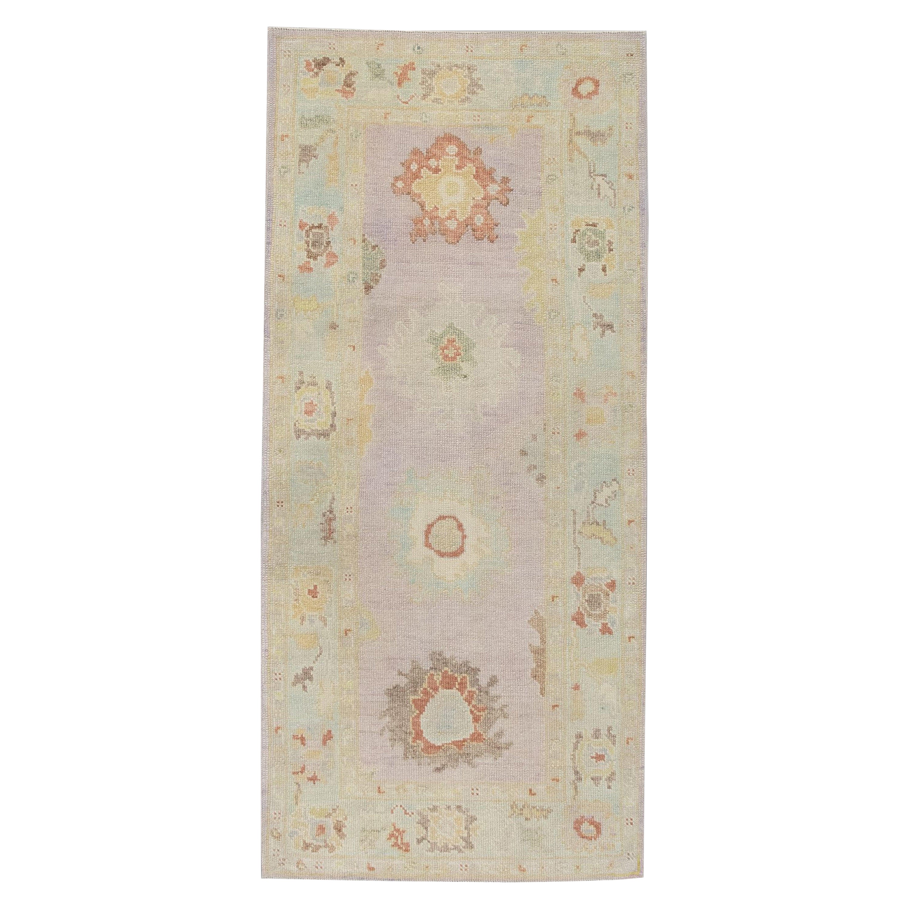 Oushak Rug Oriental Hand Knotted Turkish Oushak 3'1" x 6'9" #4410