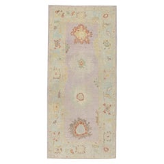 Oushak Rug Oriental Hand Knotted Turkish Oushak 3'1" x 6'9" #4410