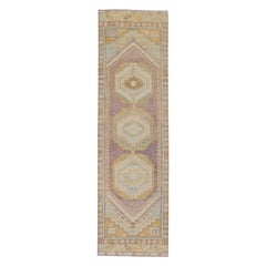 Alfombra Oushak Oriental Anudada a Mano Turca Oushak 2'10" x 10' #4231