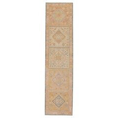 Oushak-Teppich Orientalischer handgeknüpfter türkischer Oushak-Teppich 3' x 12' #4085