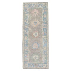 Tappeto Oushak Orientale annodato a mano Turco Oushak 3'1" x 7'9" #4079