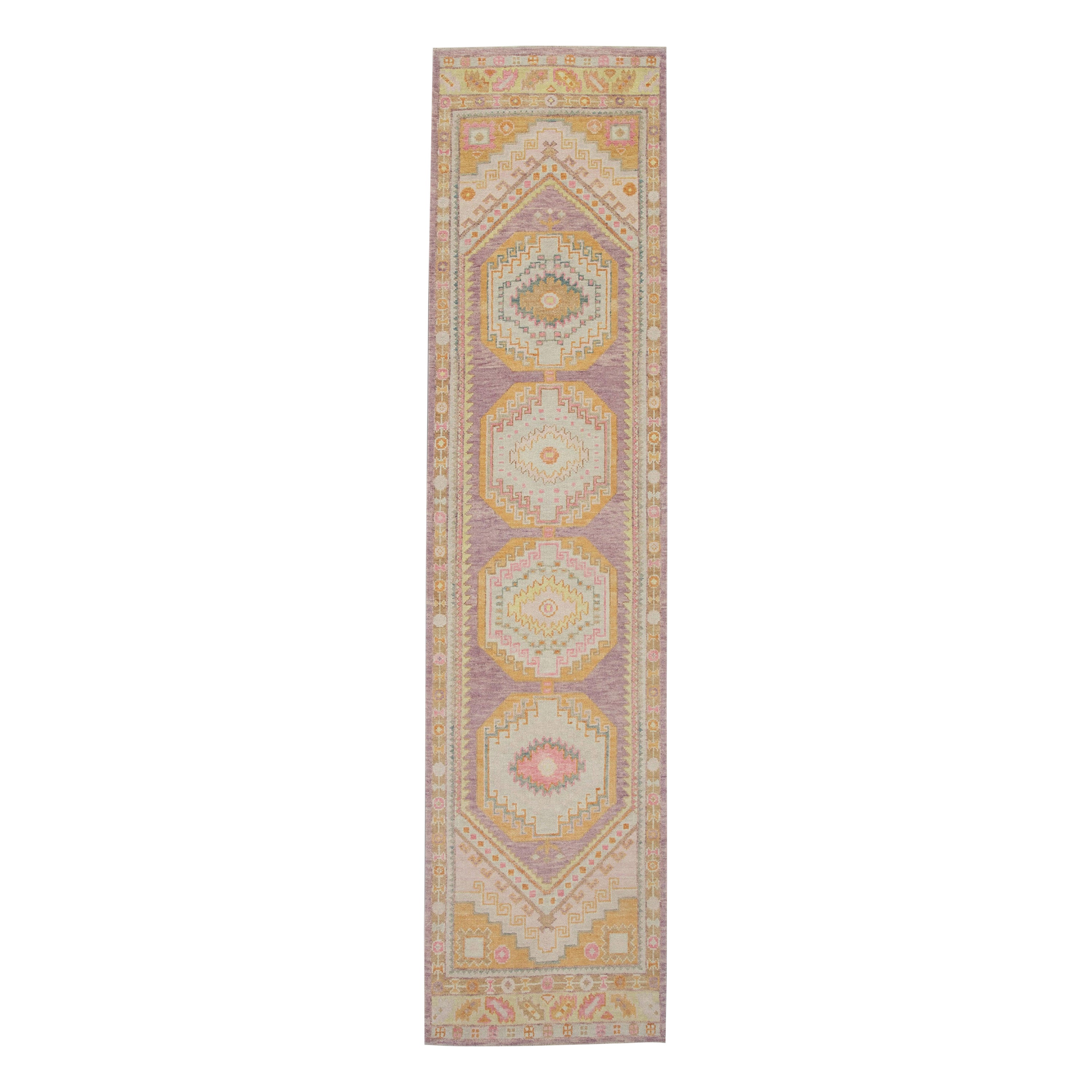 Oushak Rug Oriental Hand Knotted Turkish Oushak 3' x 12'3" #4181