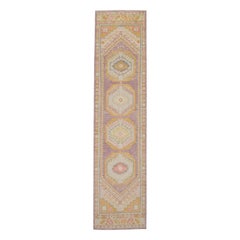 Oushak Rug Oriental Hand Knotted Turkish Oushak 3' x 12'3" #4181