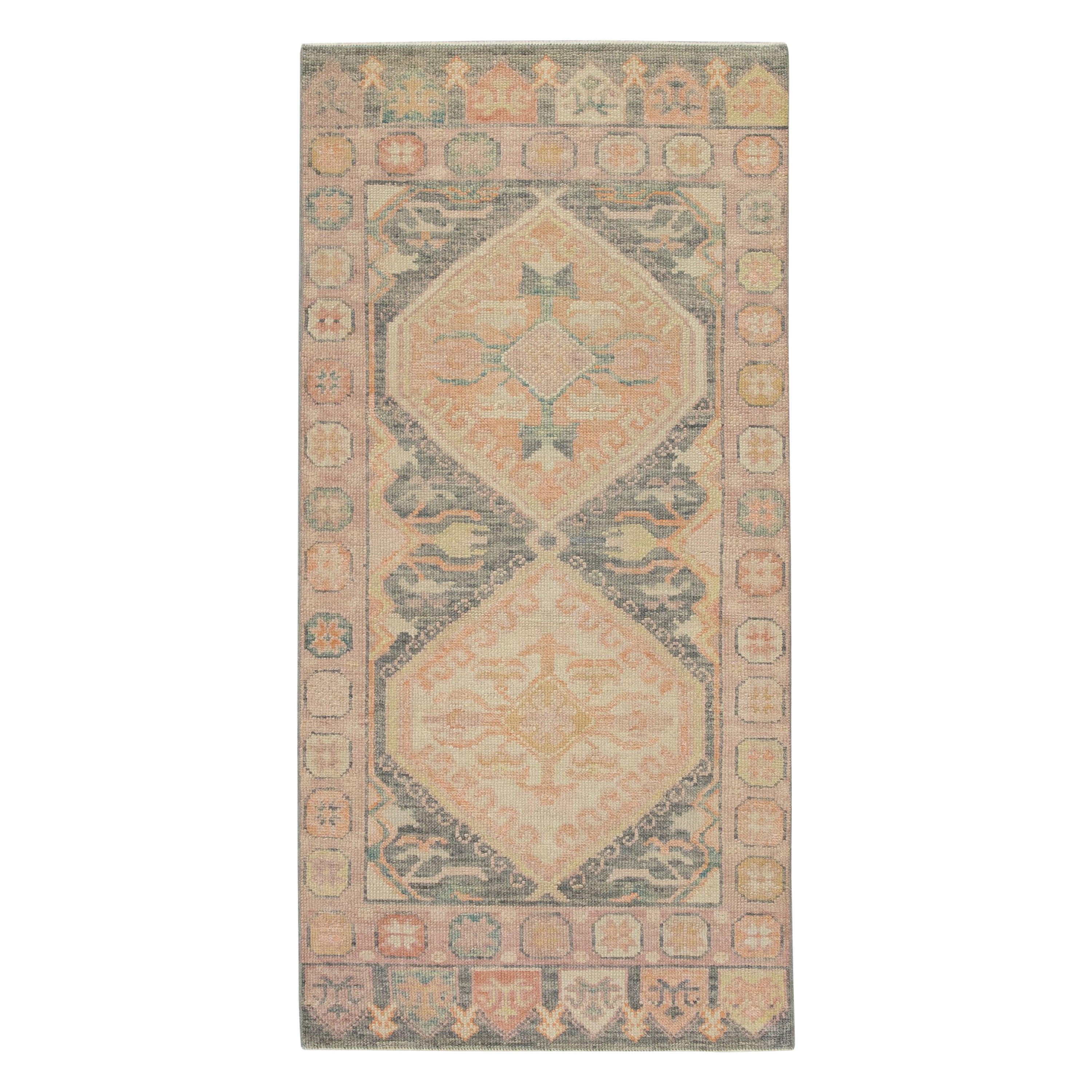 Oushak Rug Oriental Hand Knotted Turkish Oushak 3' x 6'2" #4403