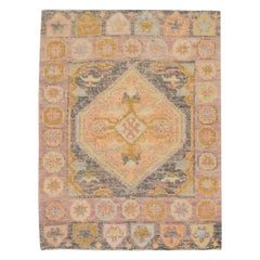 Oushak Rug Oriental Hand Knotted Turkish Oushak 2'4" x 3'1" #4127